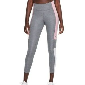 NIKE Dri-FIT Midrise Pink Grey Leggingd Size S NWT